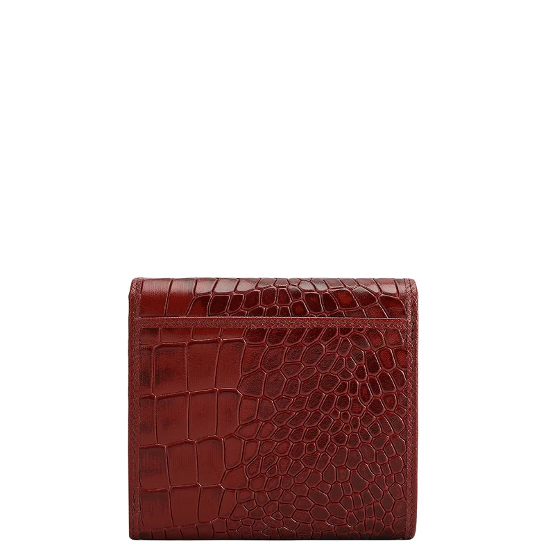 Da Milano Cherry Croco Leather Ladies Wallet - Cherry for Women | Best Price UAE